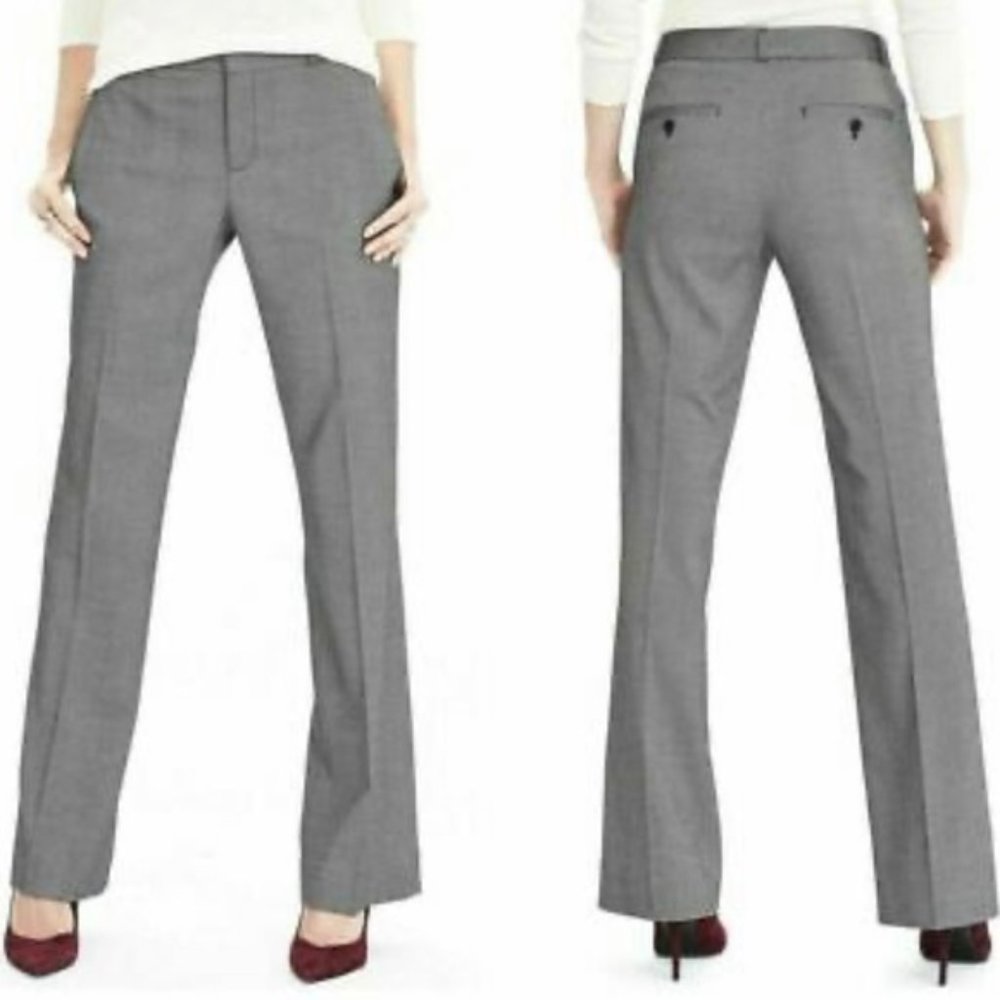 Banana Republic Pant Trouser Herringbone Houndstooth Logan Black White Straight